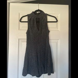 Top Shop Dark Silver Metallic Romper (US4)